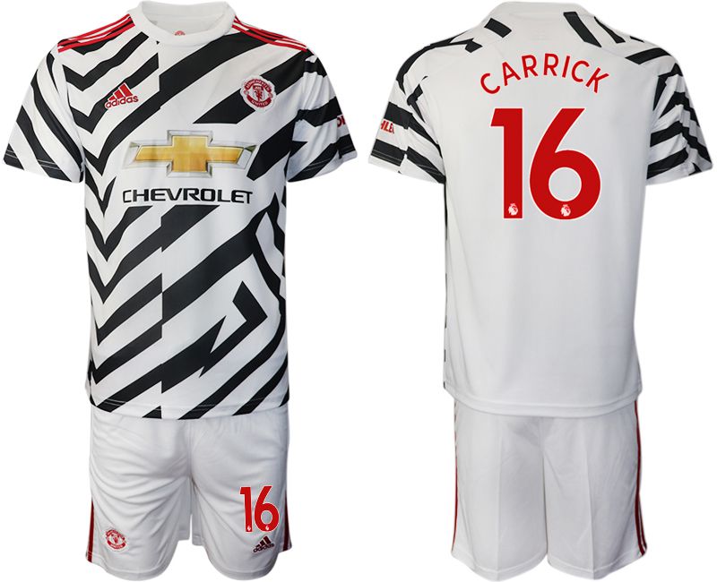 Men 2020-2021 club Manchester united away #16 white Soccer Jerseys